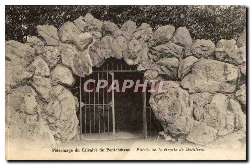 Pilgerreise des Calvaire de Pontchâteau — Eingang zur Grotte von Bethlehem - Vorderseite