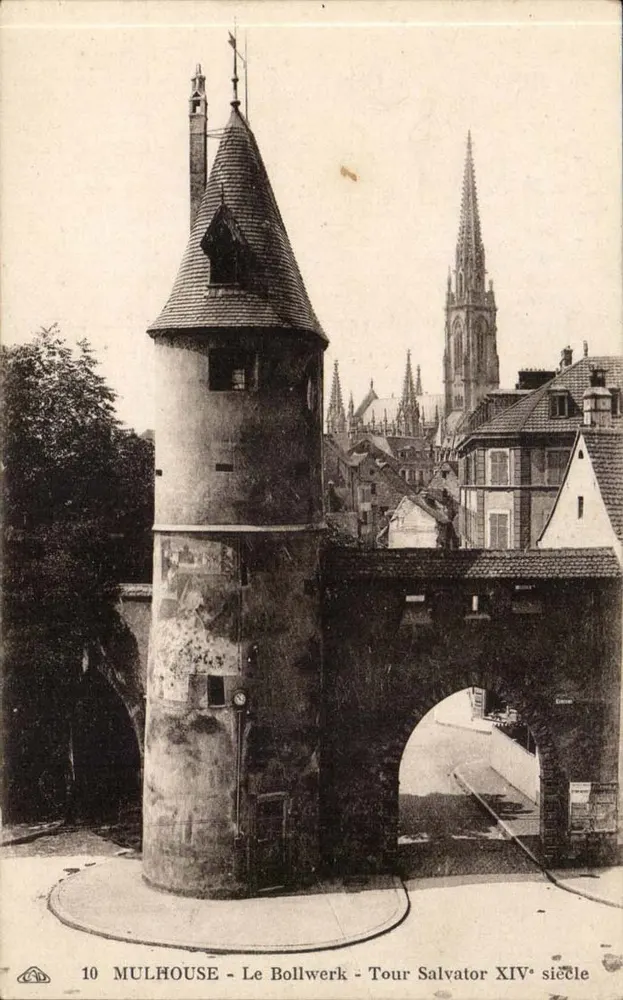 Mulhouse — Der Bollwerk - Tour Salvator 14. Jahrhundert - Vorderseite