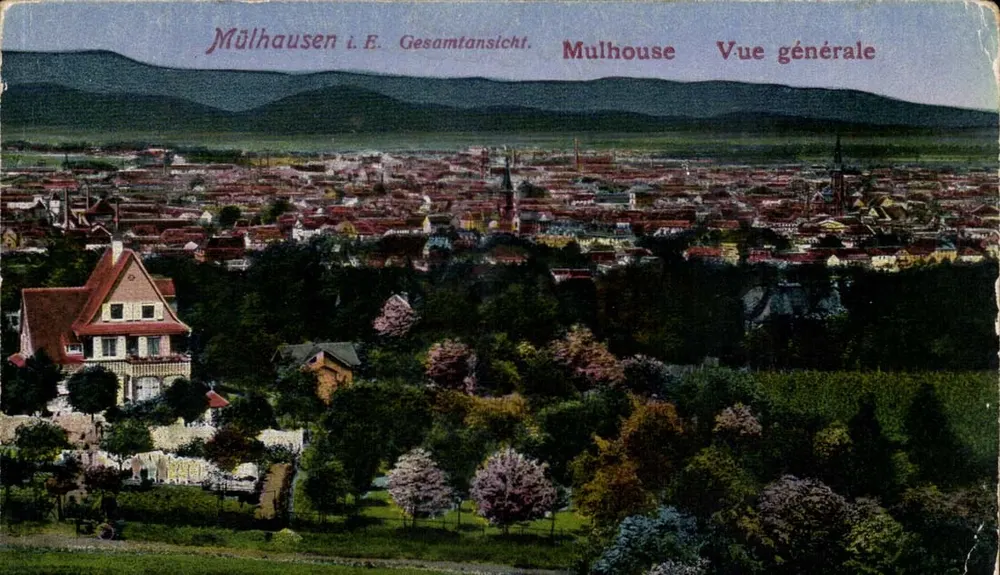 Mulhouse — Vue générale — Carl Kittler, Postkarten-Centrale, Mulhausen i. Els. - Frente