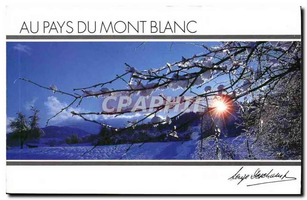 Im Land des Mont Blanc — winterlicher Landschaft mit Sonne — Serge Deschamps, Serie PH6 - Vorderseite