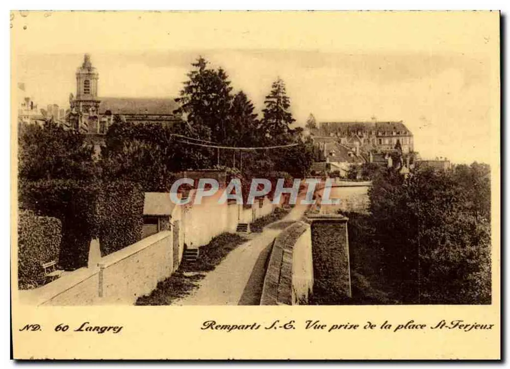 Ramparts S.-E. Ansicht von der St-Ferjeux-Platz — Langrey, Nr. 60 - Vorderseite