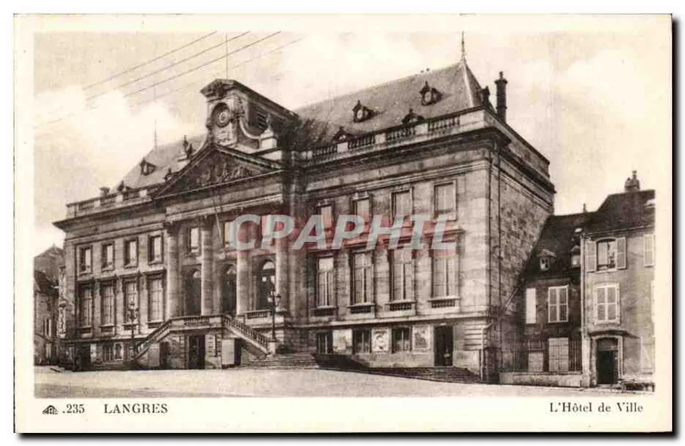 Langres — O Hotel de Ville — CIH des Arts Photomécaniques, Paris, n°235 - Frente
