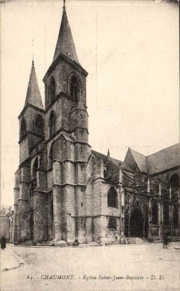 Chaumont — Igreja de São João Batista — D. D. - Frente