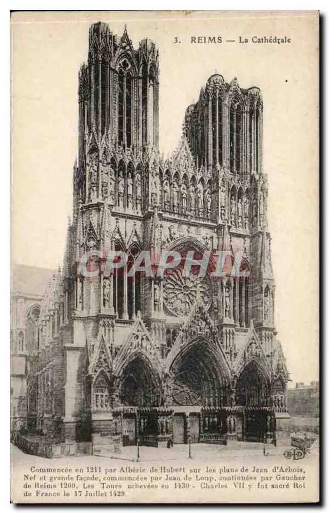 Reims — A Catedral — Editor não identificado, n° de série 3 - Frente