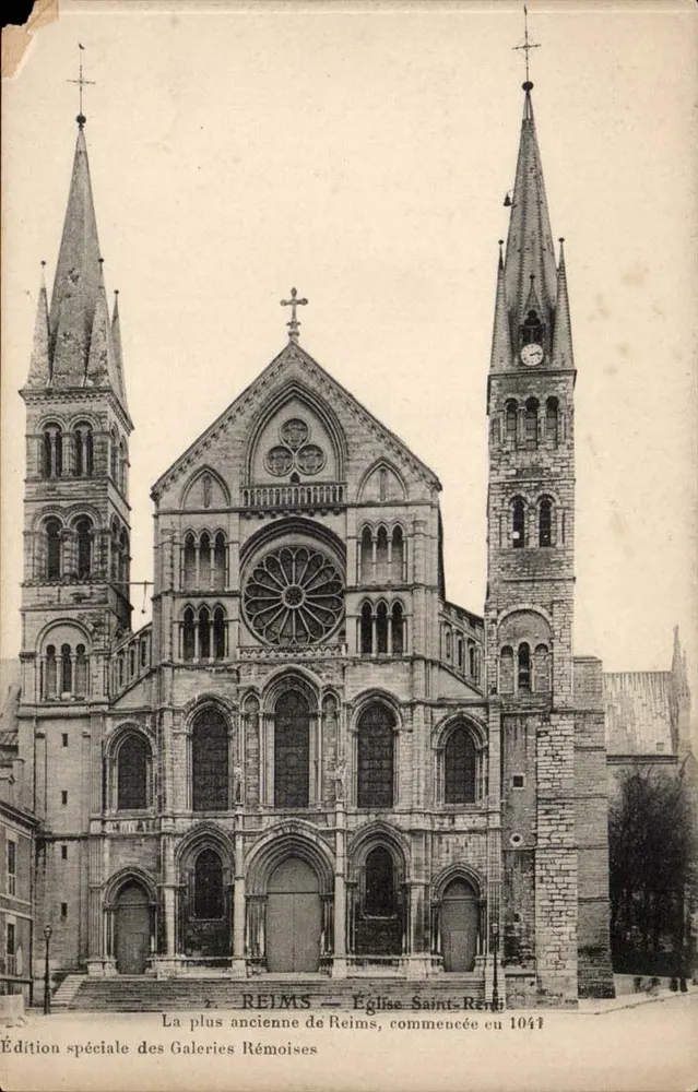 Reims — Kirche Saint-Remi — Die älteste in Reims, begonnen 1041 — Sonderausgabe der Reims-Galerien - Vorderseite