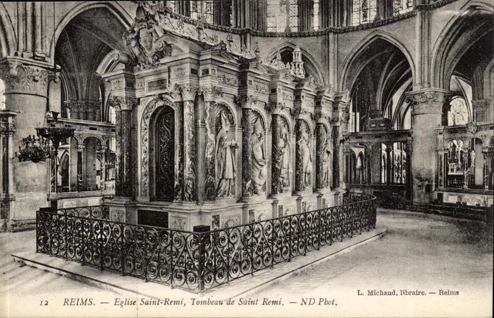 Reims — Kirche Saint-Remi, Grabmal von Saint Remi — L. Michaud, Buchhändler — Reims - Vorderseite