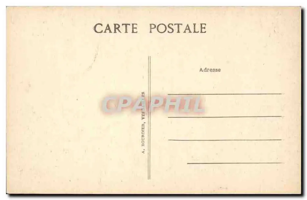 Castelo de Chantilly — Fachada Oeste — A. Bourdier, Versailles - Verso