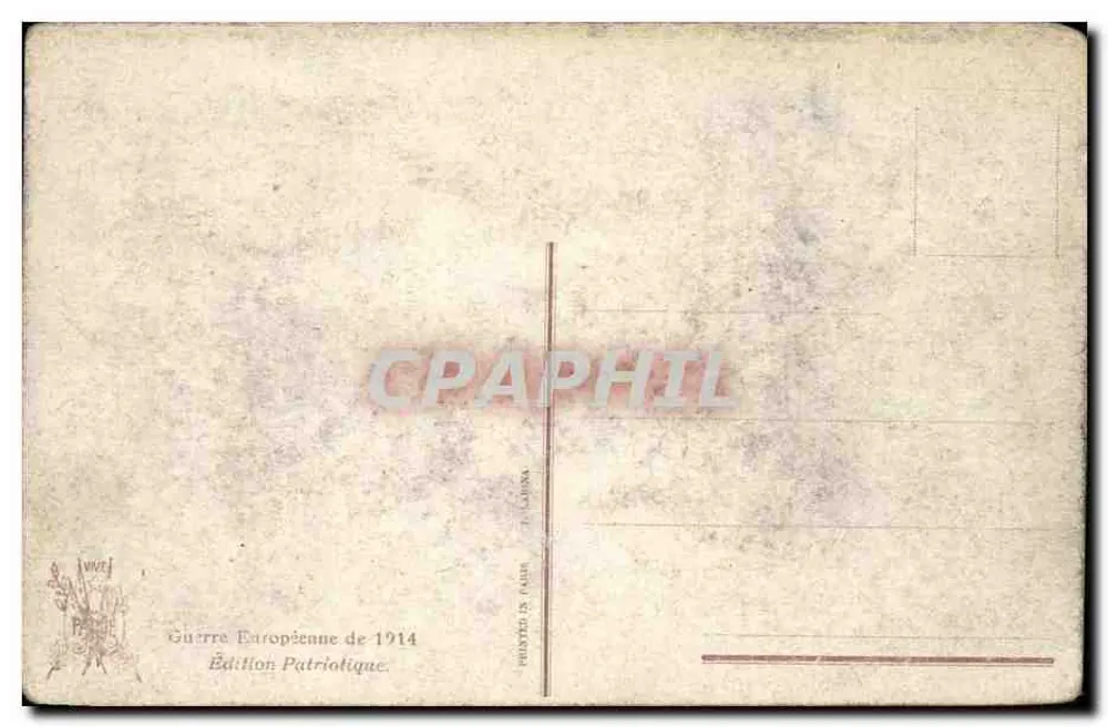 Ruínas da Rue du Faubourg Saint-Martin — Senlis — Edição Patriótica 1914 - Verso
