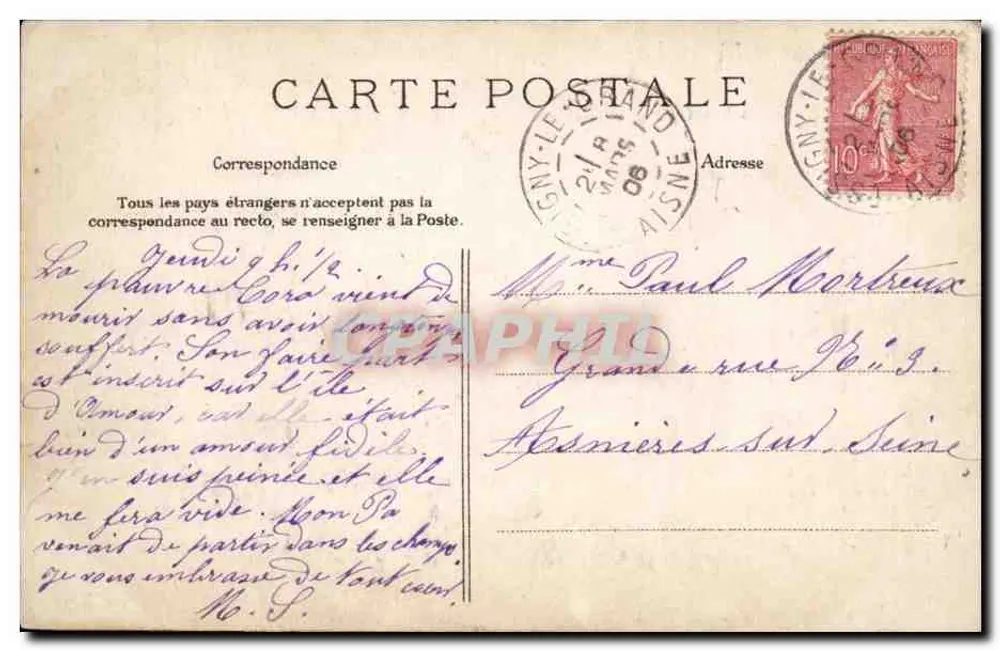 Castelo de CHANTILLY - A Ilha do Amor — J. Berger, editor, Chantilly - Verso