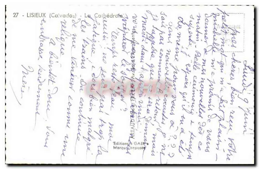 Lisieux (Calvados) — Catedral — Éditions Gaby - Verso
