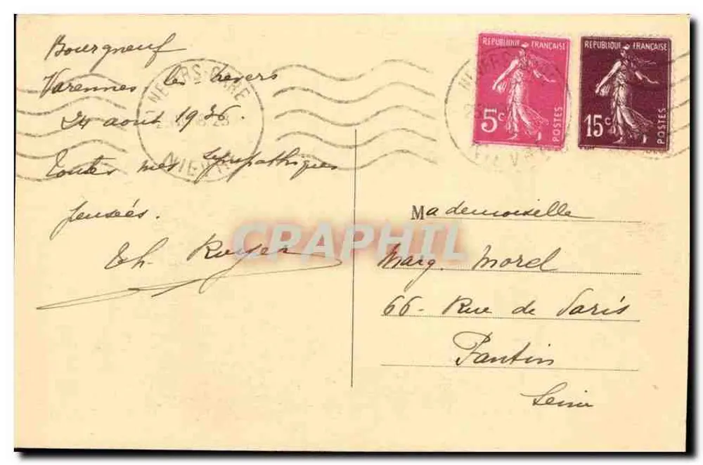 Nevers — Torre da Catedral — N.G. 55 - Verso