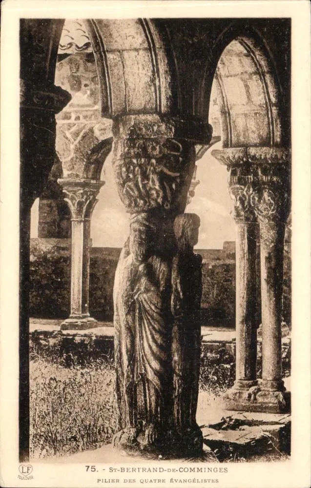 Säule der vier Evangelisten — St-Bertrand-de-Comminges — Verlag: Pyrénées Océan, Toulouse, Nr. 75 - Vorderseite