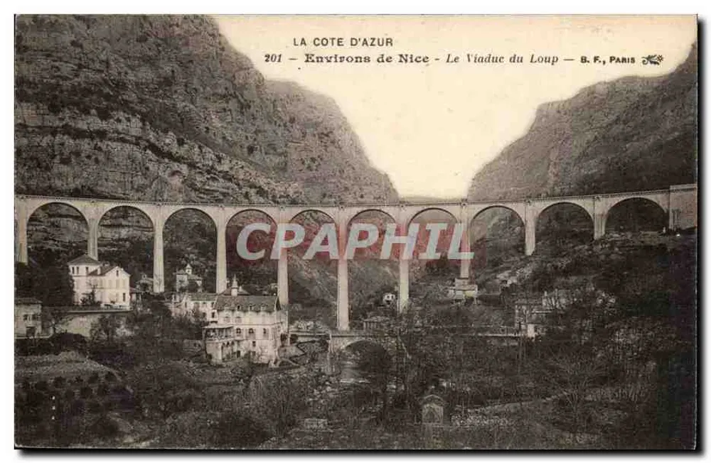 O Viaduto do Loup — Arredores de Nice — B.F., Paris - Frente