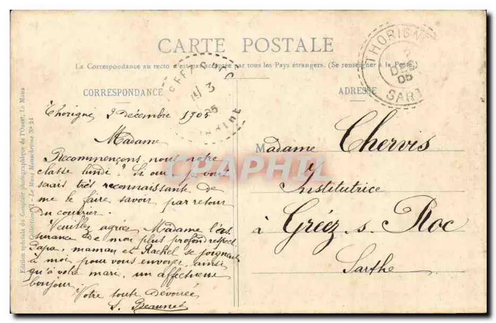 Le Mans - Monumento de Chanzy - A Ataque — Cliché J. Garzynski - Verso