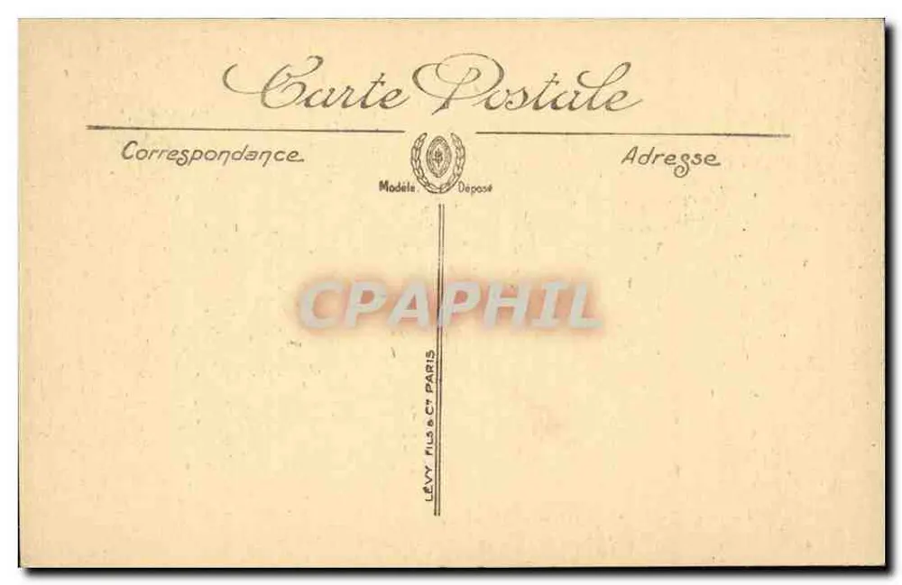 Paris — Perspectiva da Rue de Rivoli — LL. — Editor Lévy Fils & Cie, Paris - Verso