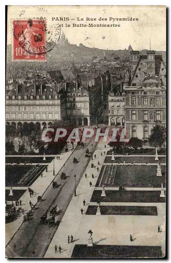 PARIS — La Rue des Pyramides und die Butte-Montmartre — Verlag nicht sichtbar - Vorderseite