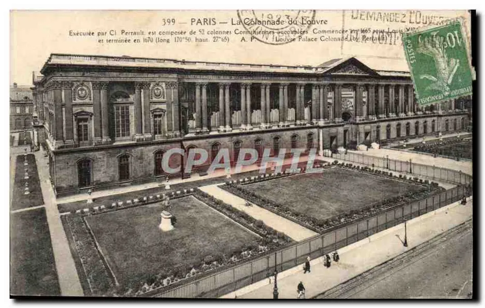 Paris — A Colunata do Louvre — A.P. n°399 - Frente