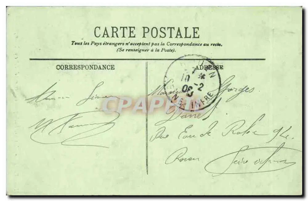 Paris - Avenue Hoche vom Gipfel des Arc de Triomphe aus gesehen - LL - n°1105 - Rückseite