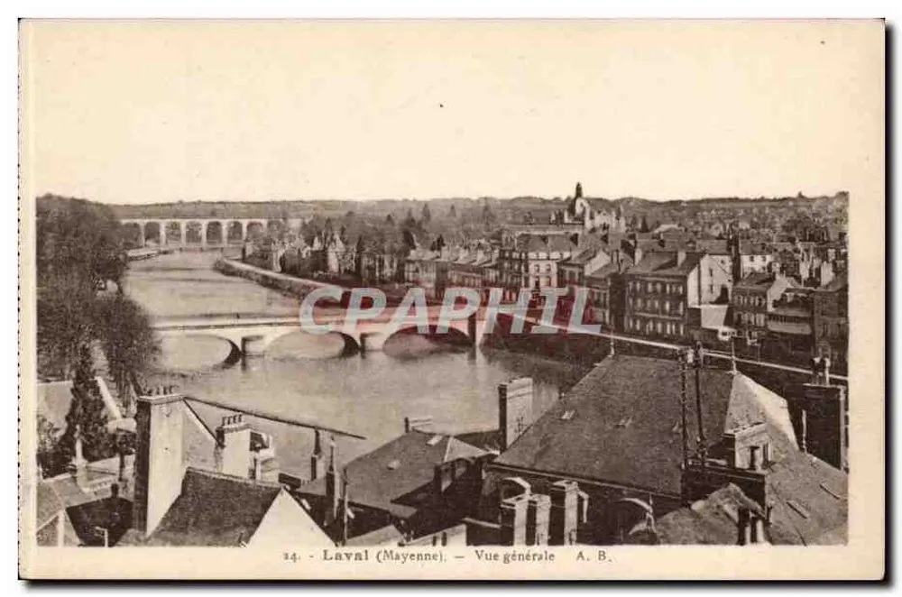 Laval (Mayenne) — Vista geral — Phototype A. Bruel, Angers - Frente