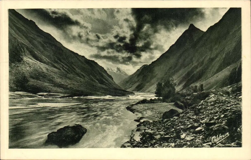 Dauphiné - Plan du Lac - Aiguille de l'Enchâtra - Im Hintergrund die Fétoules — G. Oddoux - Vorderseite