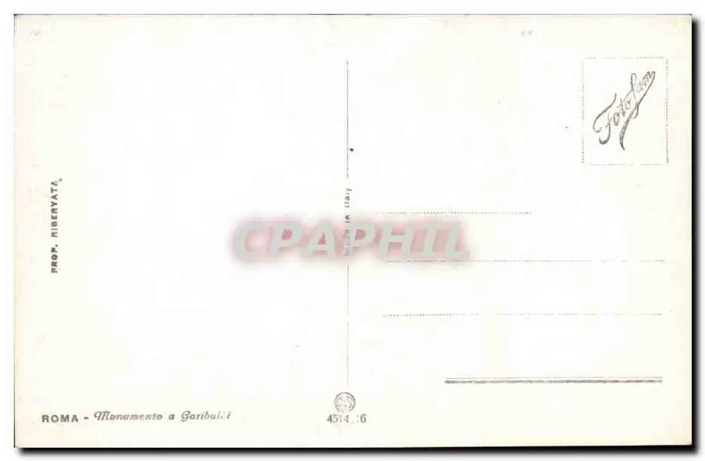 Denkmal für Garibaldi in Rom — Verlag Foto Sam, Nr. 4514.6 - Rückseite