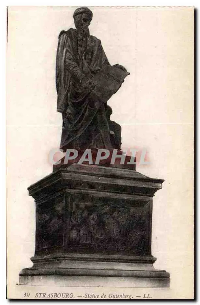 Straßburg — Statue von Gutenberg — LL. n°19 - Vorderseite