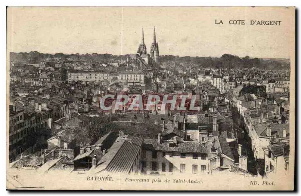 Bayonne — Panorama tirado de Saint-André — ND. Fot. - Frente