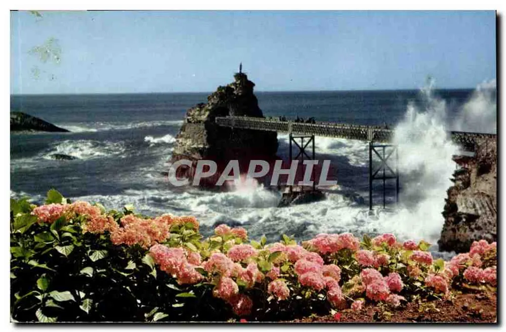 Le Rocher de la Vierge — Biarritz — Compagnie des Arts Photomécaniques - Frente