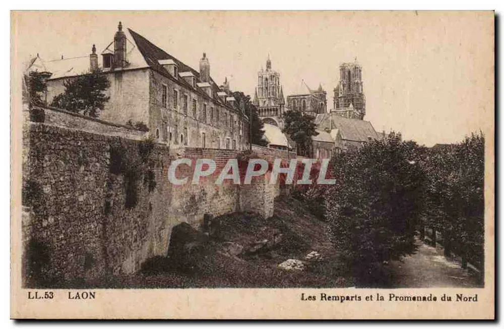 Laon — Die Mauern und die Promenade des Nordens — Cie des Arts Photographiques — LL.53 - Vorderseite