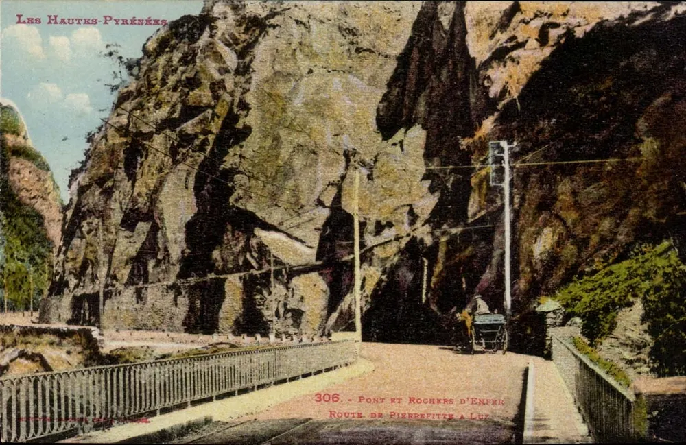 Ponte e Rochas de Emfer - Estrada de Pierrefitte a Luz — Les Hautes-Pyrénées, n°306 - Frente