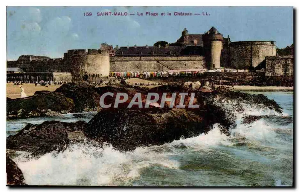 Saint-Malo — A Praia e o Castelo — LL. — n°159 - Frente