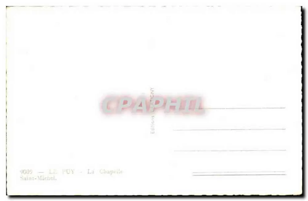 Le Puy - A Capela São Miguel — editor Edições Clatigny, n° 9009 - Verso