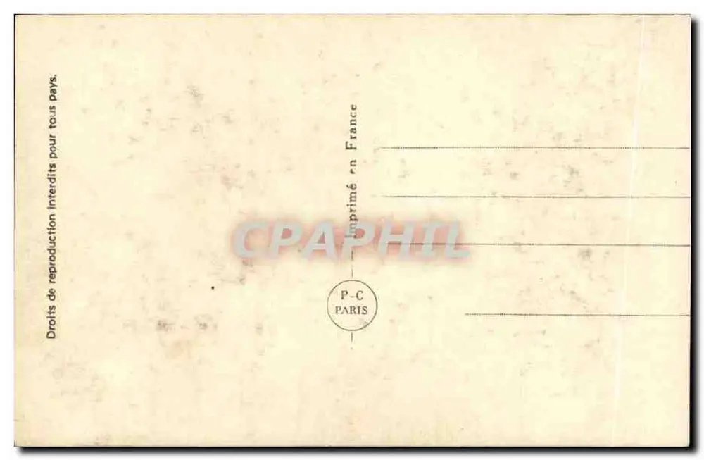 Junges Paar in historischem Kleid — Liebesbotschaft — P-C PARIS Nr. 4499/2 - Rückseite