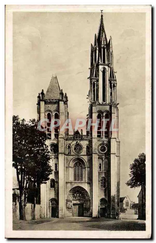 Senlis — La Catedral (siglo XII) — Portal Oeste — Cull. Dubois-Leroy & Phot. Combier - Anverso
