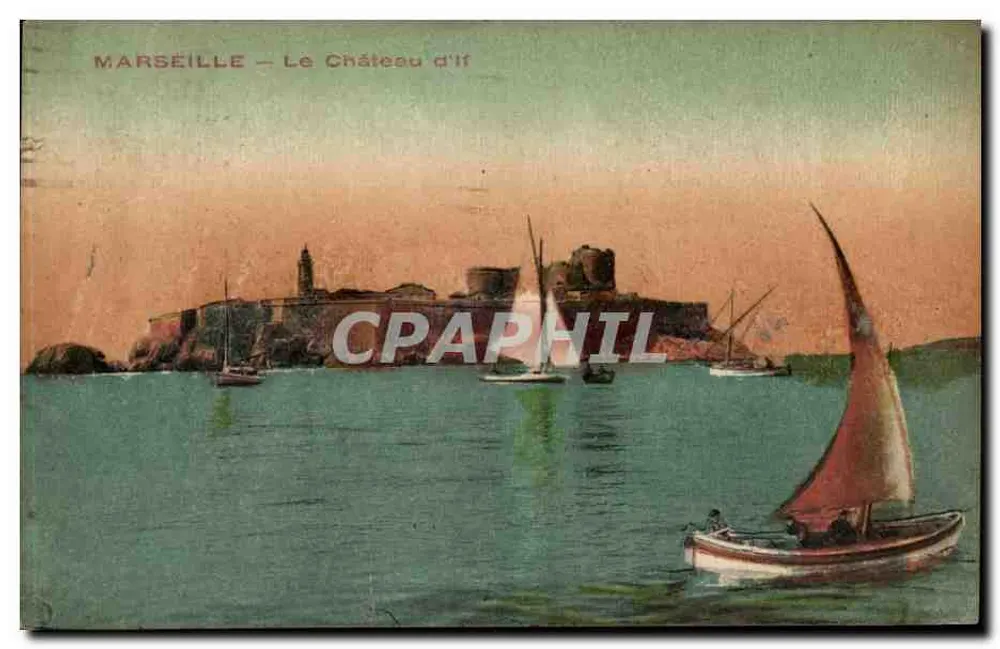 Marselha — O Castelo de If — Carta postal - Frente