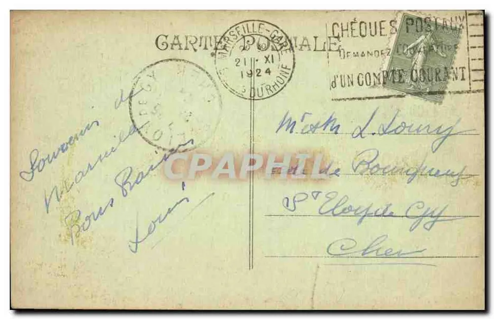 Marselha — O Castelo de If — Carta postal - Verso