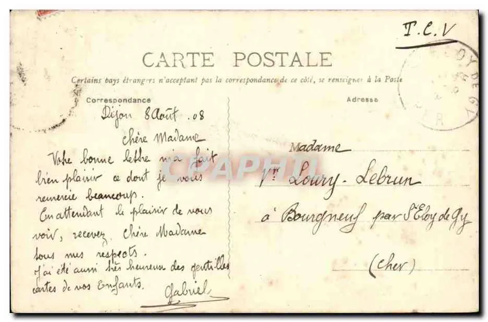 Dijon — A Bolsa do Comércio e Igreja São Miguel — Edição Artística da Ménagère - Dijon - Verso