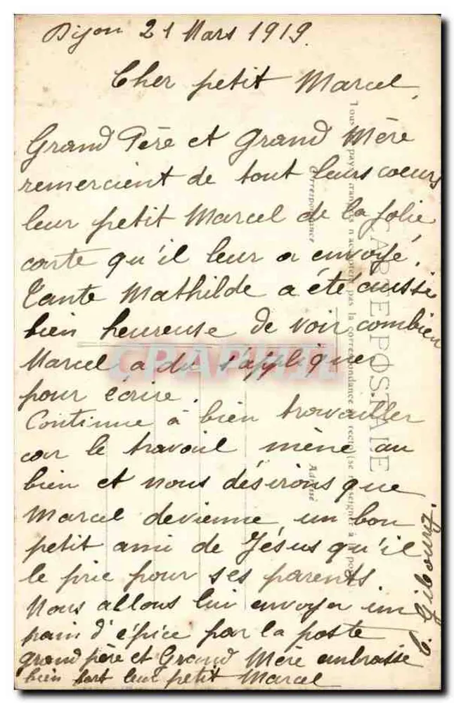 Dijon — Praça Edgard-Quinet — Abside São Miguel - Verso