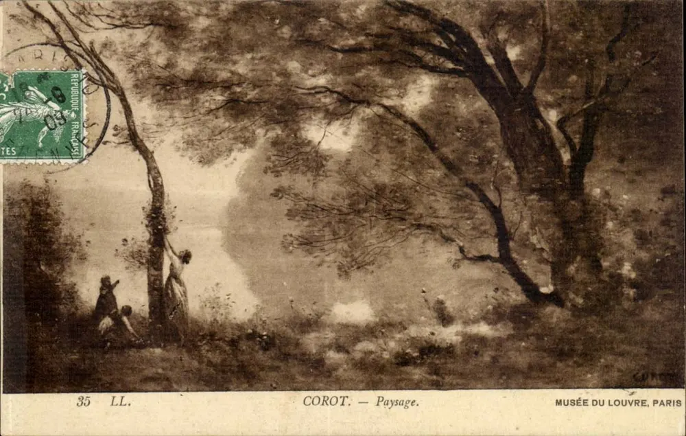 Corot — Landschap — Musée du Louvre, Parijs - Voorkant