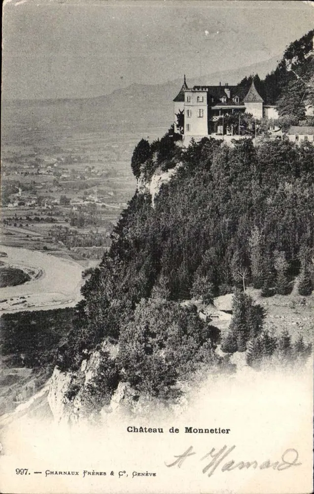 Zamek Monnetier — widok panoramiczny — Charnaux Frères & C°, Genewa, n° 997 - Awers