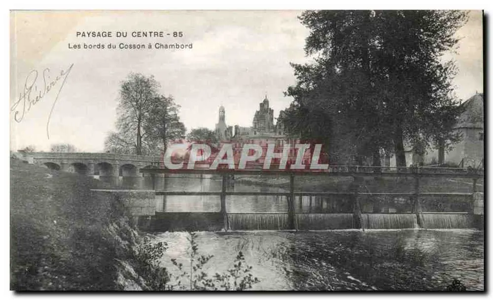 Die Ufer des Cosson bei Chambord — Landschaft des Zentrums - 85 - Vorderseite