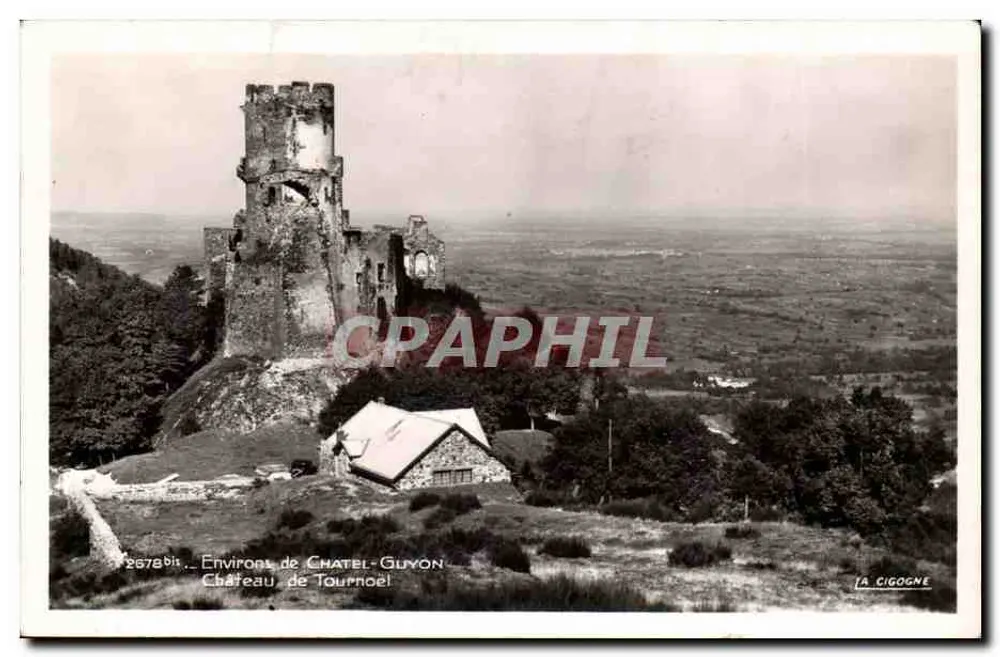 Castelo de Tournoel — Arredores de Châtel-Guyon — A Cegonha - Frente