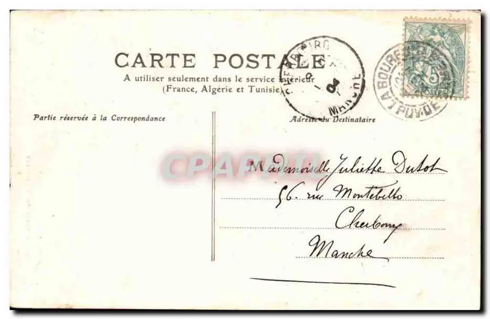L'Auvergne — Cascata da Vernière — M.T. I.L. n°70 - Verso