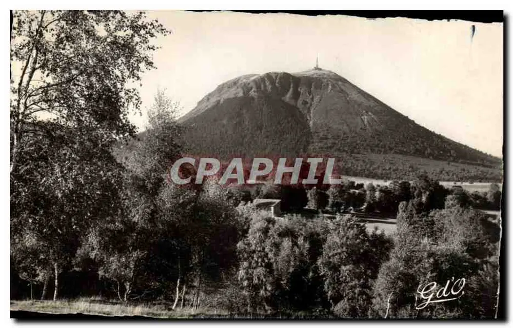 Le Puy-de-Dôme — Vulkanische Flanke von 550 m. überblickend über die benachbarten Puyes — Photo-Édition G. d'Oliveriques, Paris - Vorderseite
