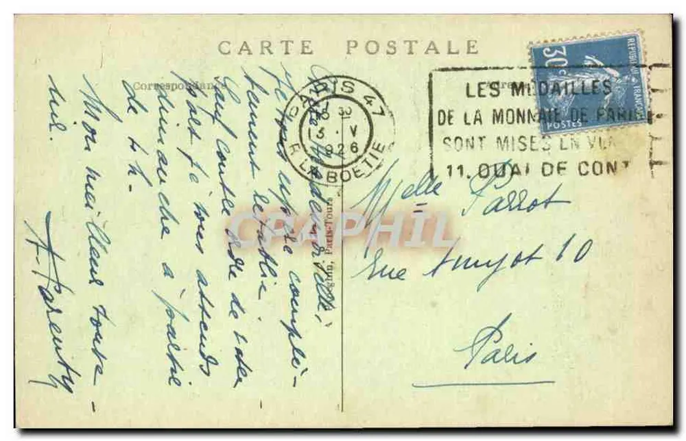 Paris — Museu de Cluny — A.P. 234 - Verso