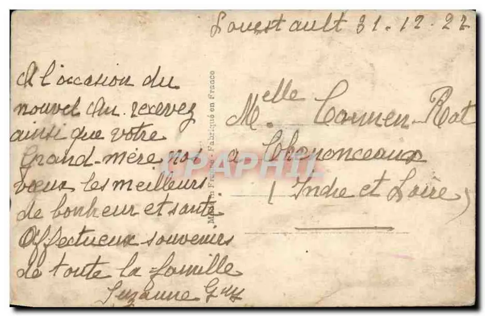 Bukett aus Rosen und Margeriten — Dédé Paris 1088 - Rückseite