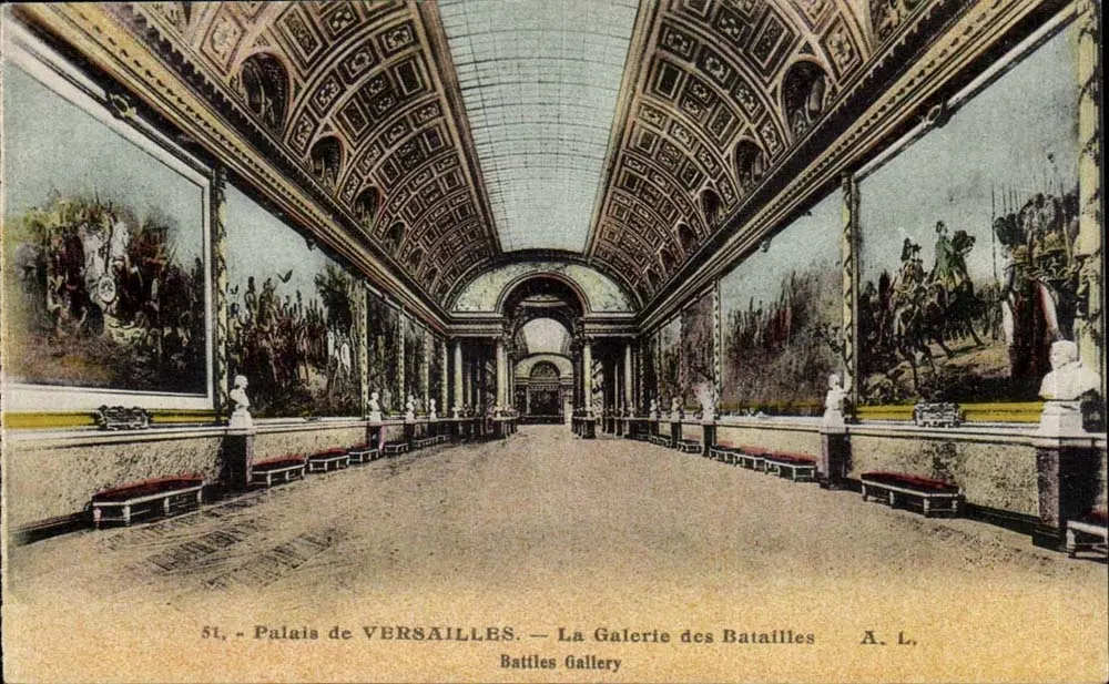 Schloss VERSAILLES — Die Galerie der Schlachten — A. L. - Vorderseite