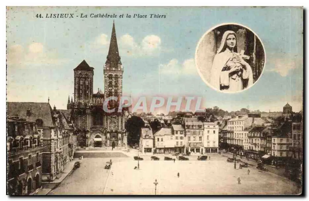 Lisieux - Die Kathedrale und der Platz Thiers — J. Nozais, Verlag - Vorderseite