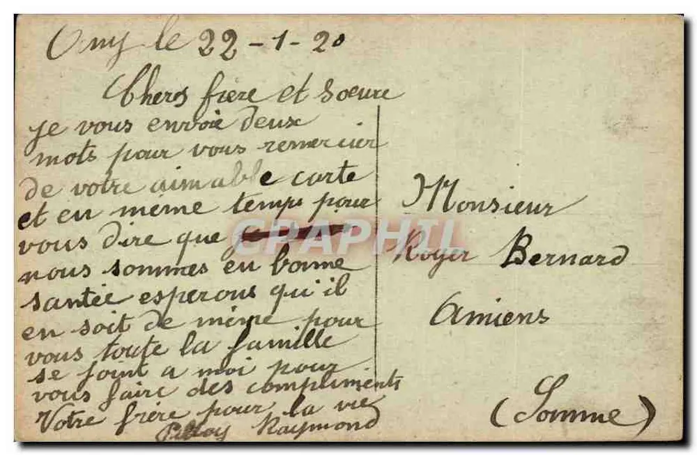 Denke an mich — so wie ich an dich denke! — DIX 1248/2 - Rückseite