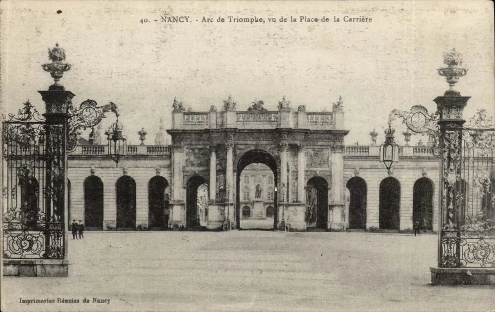 NANCY - Arc de Triomphe, Ansicht von der Place de la Carrière — Imprimeries Réunies de Nancy, n°40 - Vorderseite